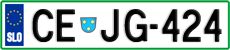 License plate of Slovenia, Cars