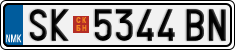 License plate of North Macedonia, Regular plates (2012)