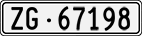 License plate of Switzerland, Cars