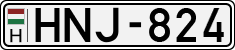 license plates of Hungary, Cars (1990)