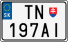 License plate of Slovakia, Motorcycles
