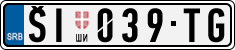 License plate of Serbia, Cars