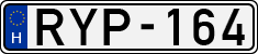 license plates of Hungary, Cars (1990)