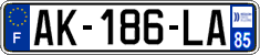 French license plate, SIV (ordinary)