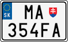 License plate of Slovakia, Motorcycles