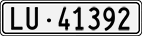 License plate of Switzerland, Cars