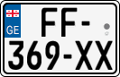 License plate of Georgia, Cars (2014)