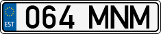License plate of Estonia, Regular car plates