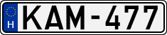 license plates of Hungary, Cars (1990)