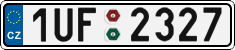 License plate of the Czech Republic, Cars (2001)
