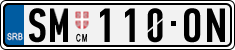 License plate of Serbia, Cars