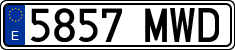 License plates of Spain, Ordinary (2000)