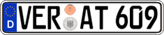 German license plate, Regular plates