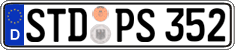 German license plate, Regular plates