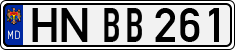 License plate of Moldova, Cars (1992)