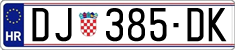 License plate of Croatia, Regular plates
