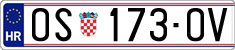 License plate of Croatia, Regular plates