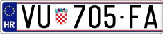 License plate of Croatia, Regular plates