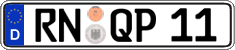 German license plate, Regular plates