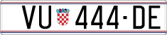 License plate of Croatia, Regular plates