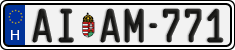 license plates of Hungary, Regular plates (2022)