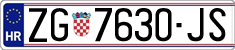 License plate of Croatia, Regular plates