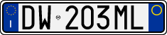 License plate of Italy, Cars (1994 year series)