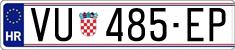 License plate of Croatia, Regular plates