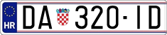 License plate of Croatia, Regular plates