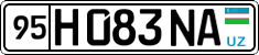 License plate of Uzbekistan, Private owners