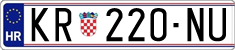 License plate of Croatia, Regular plates