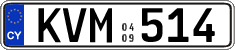 License plate of Cyprus, Regular plates