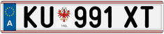 License plate of Austria, Regular plates