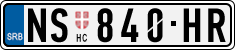 License plate of Serbia, Cars