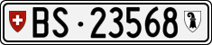 License plate of Switzerland, Cars