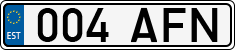 License plate of Estonia, Regular car plates