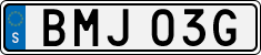 License plate of Sweden, Regular plates