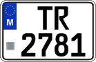 License plate of Malta, Trailers (TR 123(4))