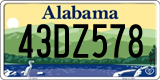 Alabama, 0AB1234 / 00AB123 / 00A1B23