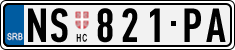 License plate of Serbia, Cars