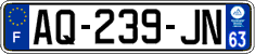 French license plate, SIV (ordinary)