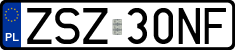 License plates of Poland, Regular car plates