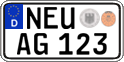 German license plate, Regular plates