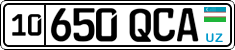 License plate of Uzbekistan, Organizations