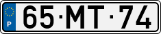 License plate of Portugal, Regular plates
