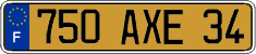 French license plate, FNI