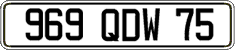 French license plate, FNI