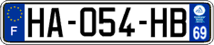 French license plate, SIV (ordinary)