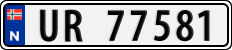 License plate of Norway, Cars