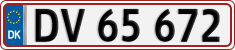 License plate of Denmark, Regular plates